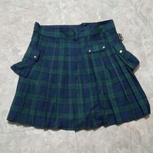Plaid Green and Blue Men's Scottish Kilt